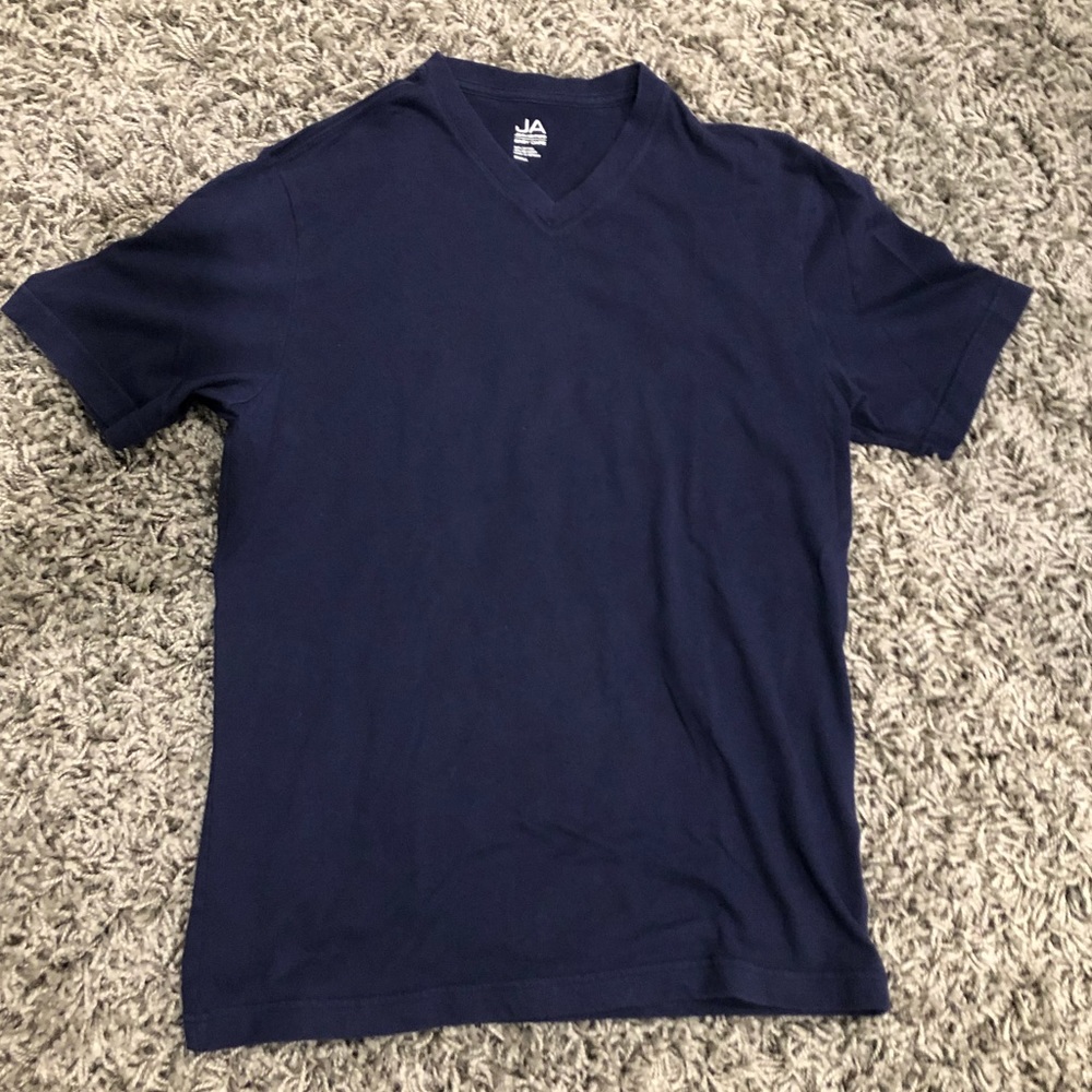 Men’s John Ashford V-Neck Shirt Navy Blue